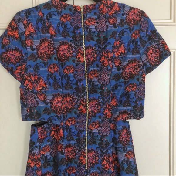 Topshop Crocus Print Tiered Skater Dress - Picture 6 of 9